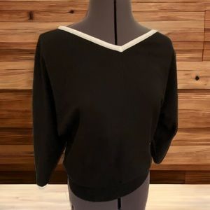 Black Batwing/Dolman Sleeve Sweater - Sz XS, EUC